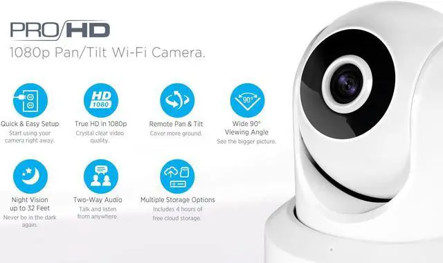 Alt view image 6 of 6 - Amcrest IP2M-841 ProHD 1080P (1920TVL) Wireless WiFi IP Camera, White