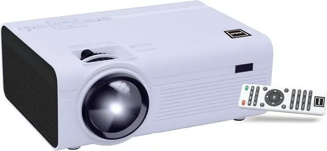 Alt view image 4 of 7 - RCA RPJ136 Max 150 Inch 1080p Compatible Compact Home Theater Projector featuring 2 HDMI Ports, White