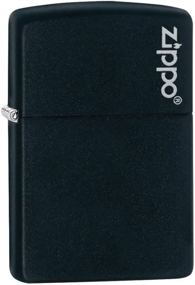 Alt view image 15 of 20 - Zippo Matte Black with Logo Lighter