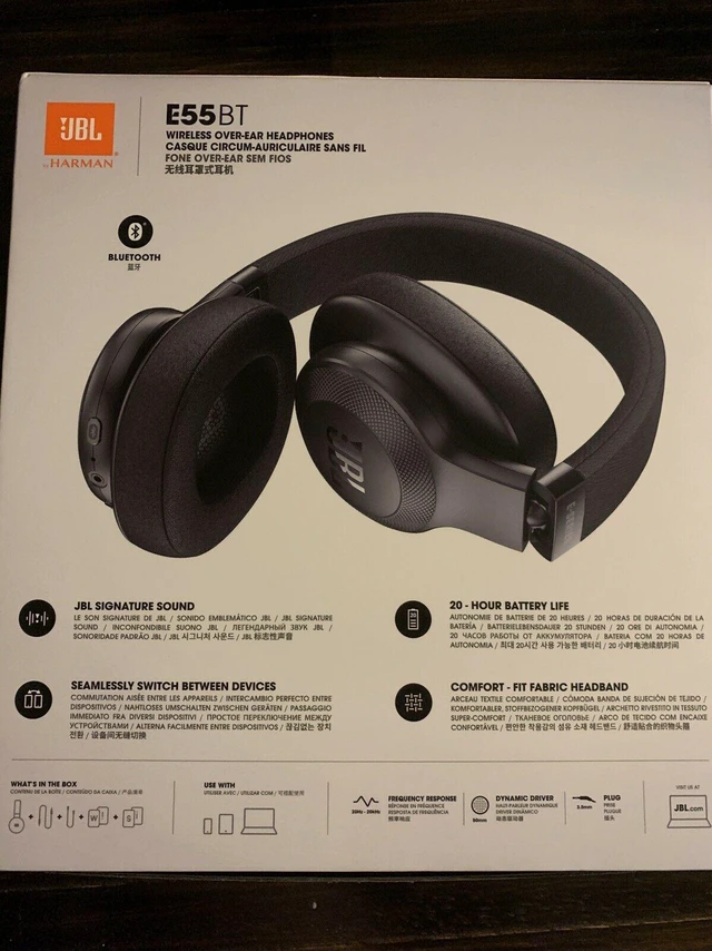 Alt view image 17 of 18 - JBL E55BT Over-ear Wireless Headphones (Black)