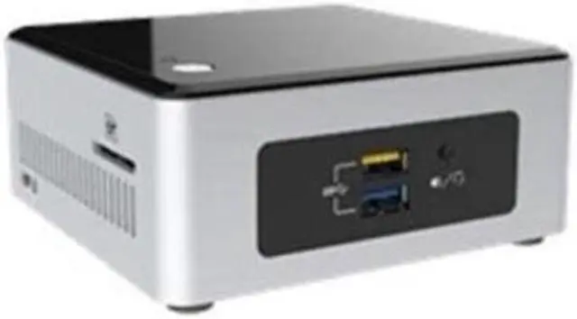 Alt view image 2 of 2 - Intel NUC5CPYH Desktop Computer - Intel Celeron N3050 1.60 GHz DDR3L SDRAM - Mini PC - Silver, Black - Intel HD Graphics Graphics - Wireless LAN - Bluetooth - HDMI - 6 x Total USB Port(s) - ...