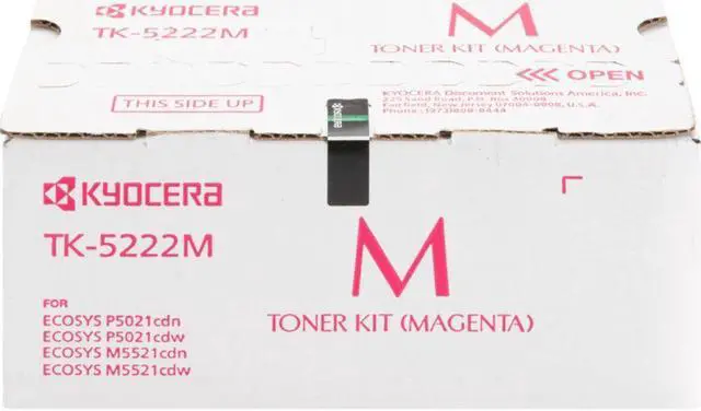 Alt view image 3 of 3 - Kyocera TK5222M Genuine OEM 1T02R9BUS1 Magenta Toner Cartridge - 12K Yield