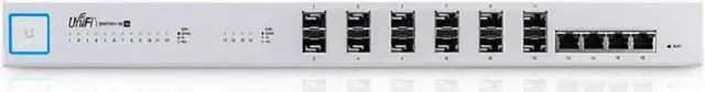 Alt view image 9 of 10 - Ubiquiti 10G 16-Port Managed Aggregation Switch - 4 Ports - Manageable - 2 Layer Supported - - - 1U