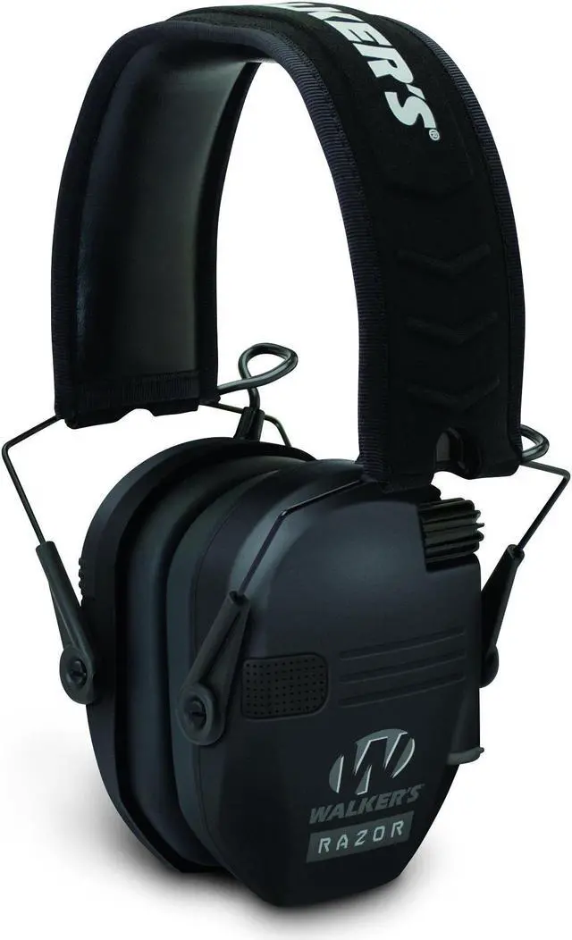 Alt view image 10 of 17 - Walker's Razor Slim Shooter Black Electronic Folding Hearing Protection Earmuffs