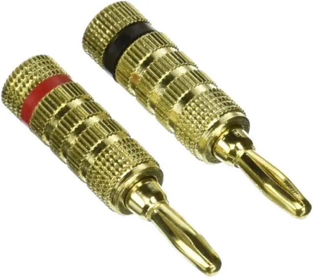 Alt view image 3 of 5 - Monoprice 12 PAIRS Of High-Quality Gold Plated Speaker Banana Plugs, Closed Screw Type