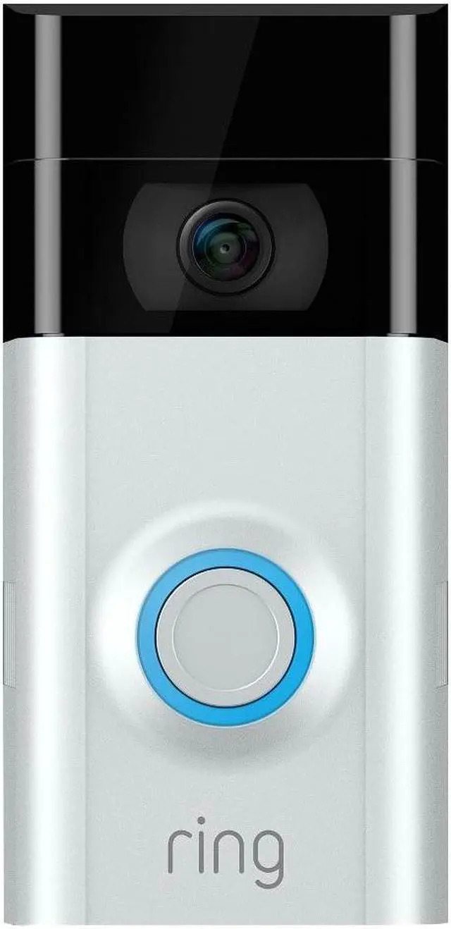 Alt view image 5 of 7 - Ring 8VR1S7-0EN0 V2 Advanced Security Video Doorbell with 1080 HD Indoor/Outdoor Functionality, Black and Silver