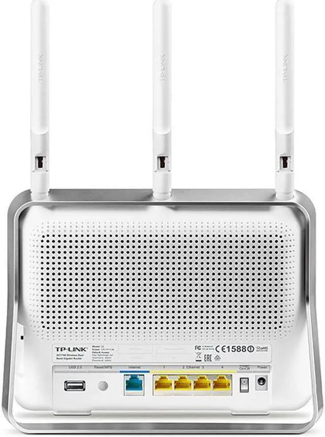 Alt view image 3 of 3 - TP-LINK ARCHER-C8 AC1750 Dual Band Wireless AC Gigabit Router - White