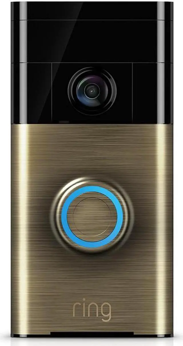 Alt view image 8 of 8 - Ring Wi-Fi Enabled Video Doorbell (Antique Brass)