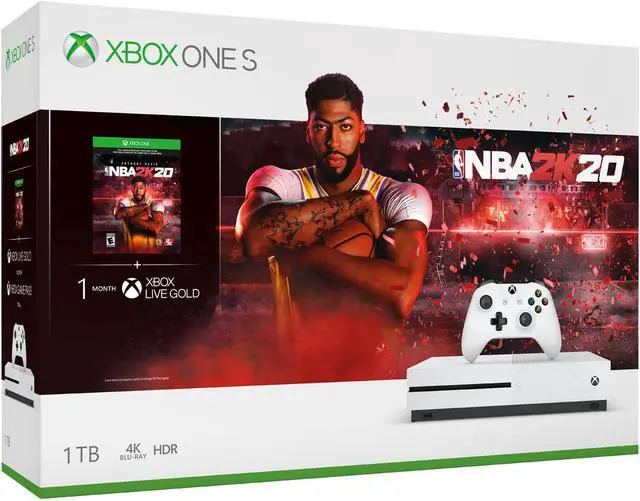 Alt view image 2 of 2 - Microsoft Xbox One S NBA 2K20 Bundle (1TB) - Game Pad Supported - Wireless - AMD Radeon Graphics Core Next - 3840 x 2160 - 16:9 - 2160p - Blu-ray Disc Player - 1 TB HDD - Gigabit Ethernet - ...
