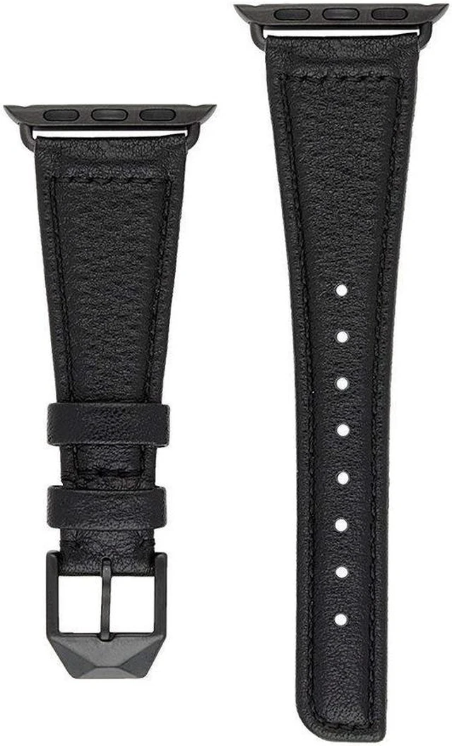 Alt view image 6 of 15 - Case-Mate Black Signature Leather 38mm or 40mm Apple Watch Band