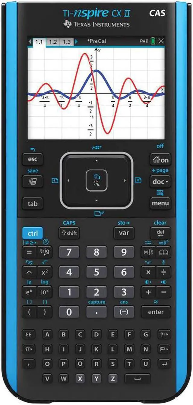 Alt view image 3 of 17 - Texas Instruments - NSCXCAS2/TBL/2L1/A - TI Nspire CX II CAS Student So