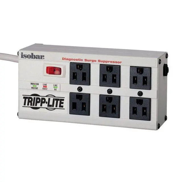 Alt view image 3 of 5 - Tripp Lite Isobar 6 Outlets 120V Surge Suppressor - ReceptacISOBAR6ULTRA
