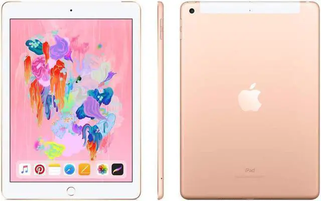 Alt view image 2 of 7 - Apple iPad 6th Gen 32GB Wifi + Cellular Unlocked, 9.7in - Gold