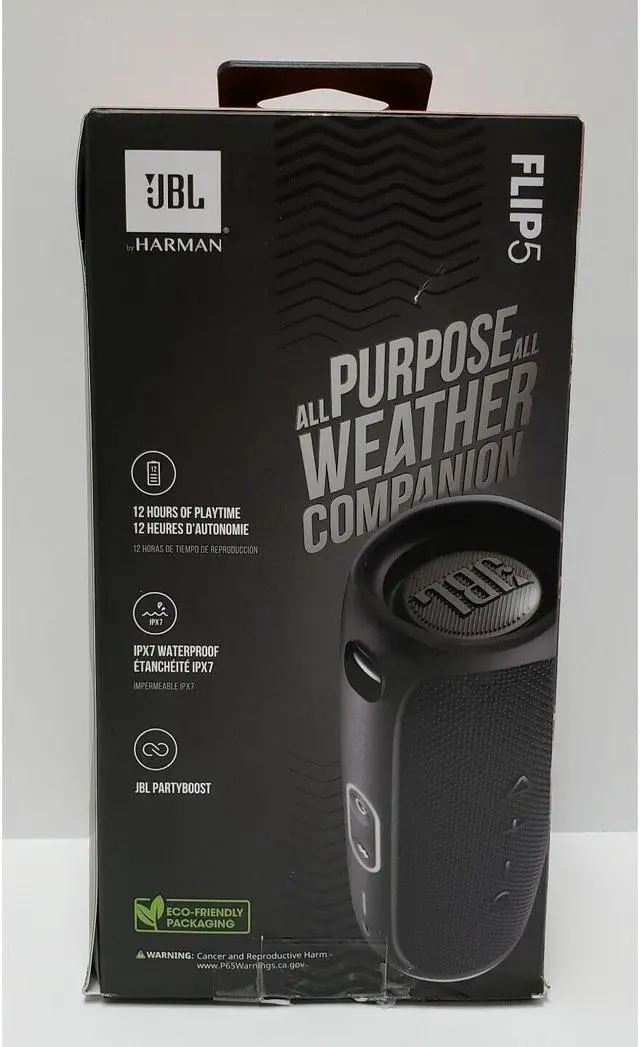 Alt view image 20 of 20 - JBL Flip 5 Portable Waterproof Bluetooth Speaker (Black)