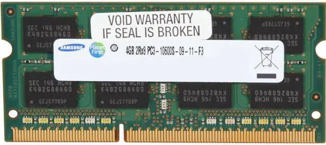 Alt view image 2 of 2 - SAMSUNG 4GB 2Rx8 PC3 - 10600S SoDimm Memory Module M471B5273DH0-CH9