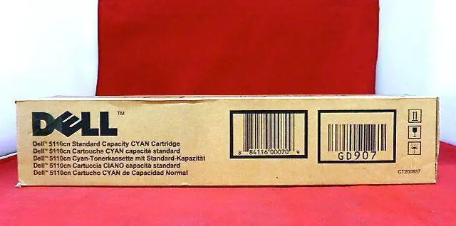 Main image of Dell GD907 Cyan Toner Cartridge 5110cn Color Laser Printer