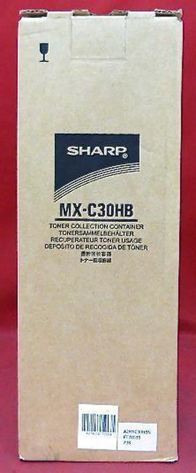 Alt view image 3 of 3 - Waste Toner Collection Container for Sharp MX-C30HB MX-C250, MX-C300P, MX-C300W, MX-C301W, Genuine Sharp Brand