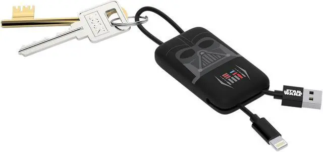 Alt view image 2 of 2 - Tribe Star Wars TLJ Darth Vader KeyLine Lightning Cable 22cm Model CLR30701