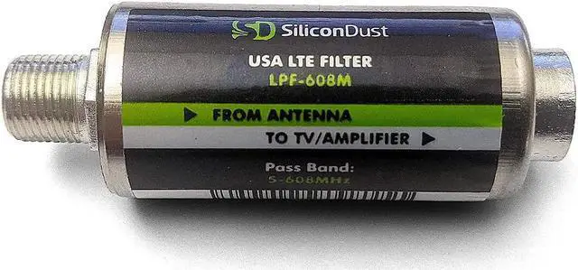 Alt view image 2 of 2 - SiliconDust LPF-608M LTE Filter for TV Antennas USA 2020 Standard 600/608/618MHz