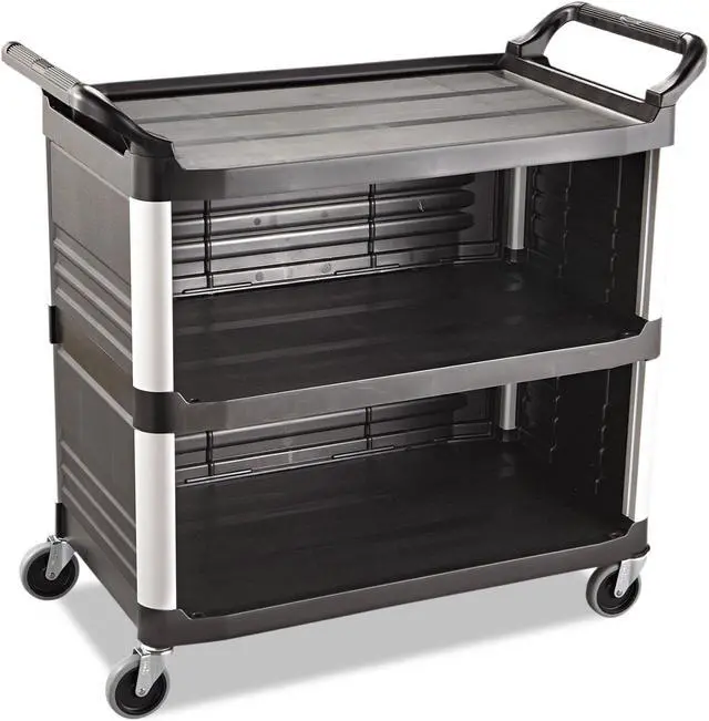 Alt view image 4 of 10 - Mobile Utility Cart 300 lb. Cap 40-3/5"x20"x37-4/5" Gray