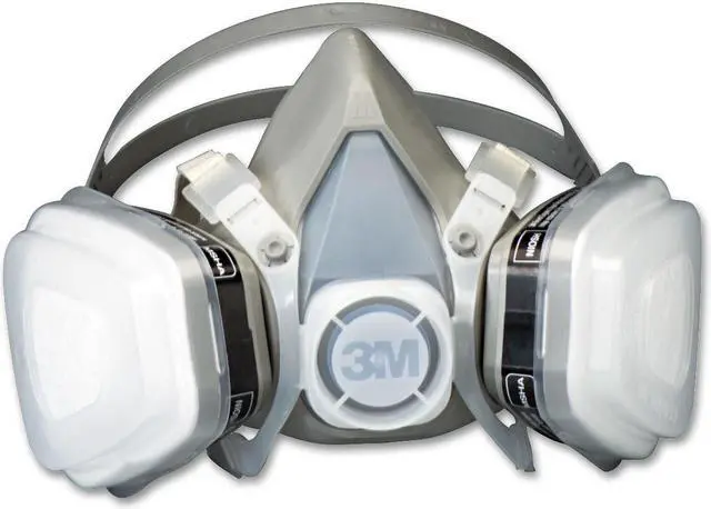 Alt view image 8 of 20 - Dual Cartridge Respirator Assembly 52P71, Organic Vapor/P95, Medium