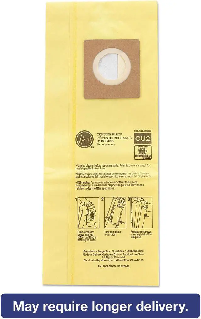 Main image of Hushtone Vacuum Bags, Yellow, 10/pk
