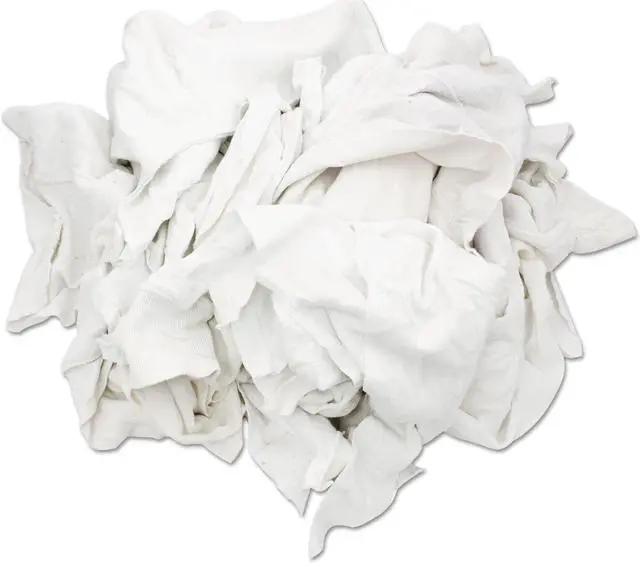 Alt view image 3 of 19 - Hospital Specialty T-Shirt Rags Bleached White 25 Pounds/Bag 45525