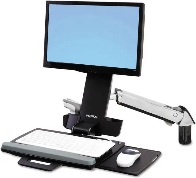 Alt view image 5 of 20 - Ergotron StyleView Multi Component Mount for CPU, Flat Panel Display, Mouse, Keyboard