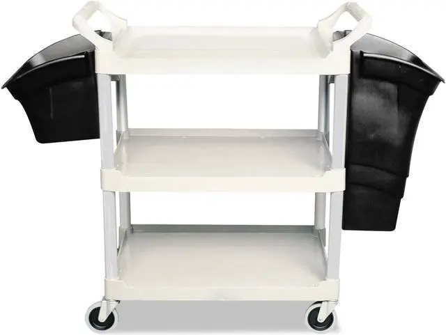 Alt view image 2 of 10 - Mobile Utility Cart 300 lb. Cap 40-3/5"x20"x37-4/5" Gray