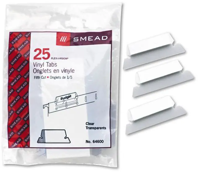 Alt view image 4 of 4 - Smead 1/3 Cut Poly Hanging Folder Tabs