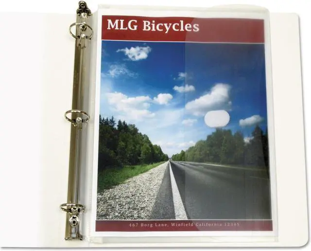 Alt view image 2 of 9 - C-Line Products Binder Pocket, Side Loading, Clear, 5/PK