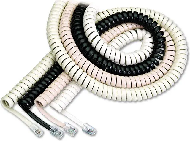 Alt view image 6 of 12 - Softalk Coiled Phone Cord Plug/Plug 25 ft. Ivory 42265