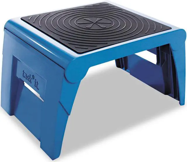 Alt view image 3 of 13 - Cramer Folding Step Stool 250lb Cap 14w x 11 1/4d x 9 3/4h Slate 50051PK82
