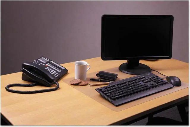Main image of Floortex Desktex Polycarbonate Anti-Slip Desk Mat 22" x 17" Clear FPDE1722RA