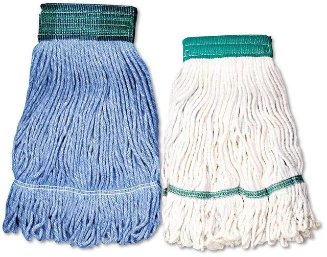 Alt view image 4 of 20 - Boardwalk Super Loop Wet Mop Head Cotton/Synthetic Large Size Blue 503BLEA
