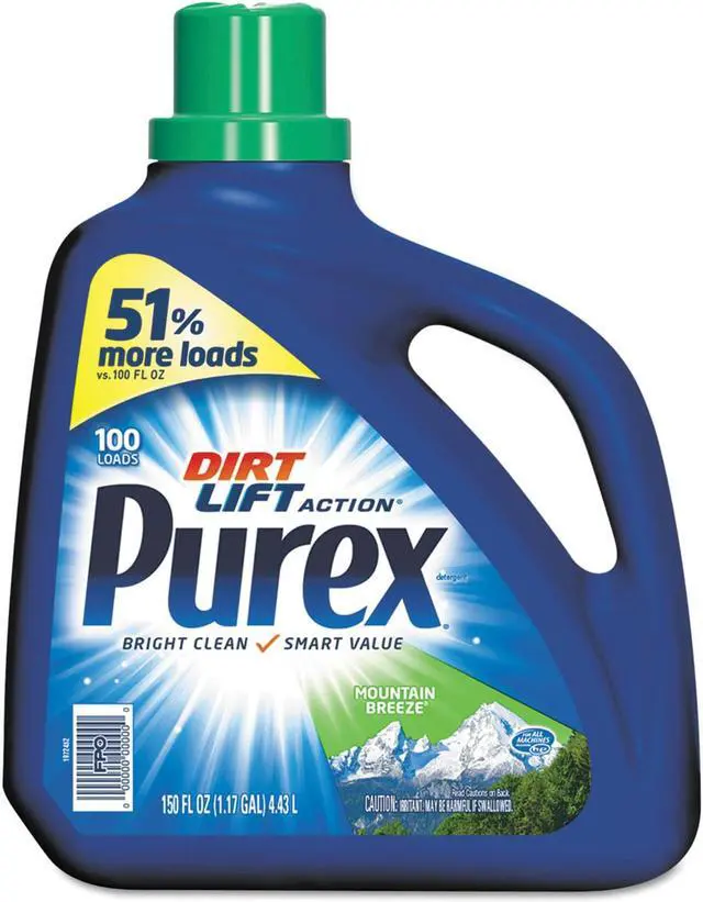 Alt view image 8 of 13 - Purex Concentrate Liquid Laundry Detergent Mountain Breeze 5 gal. Pail 06354