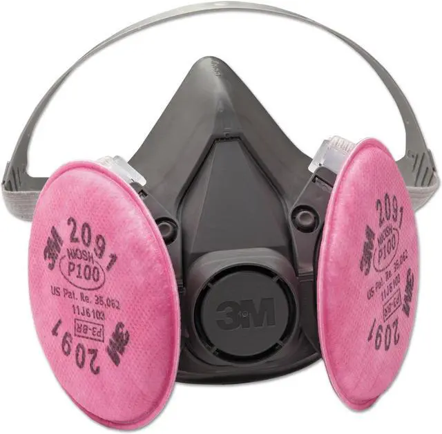 Alt view image 6 of 20 - 3M Half Facepiece Respirator 6000 Series, Reusable