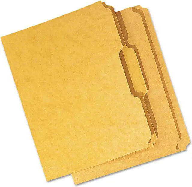 Alt view image 3 of 3 - Kraft File Folders, Straight Cut, Top Tab, Letter, Kraft, 100/box