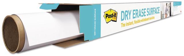 Dry Erase Surface with Adhesive Backing, 72 x 48, White Surface
