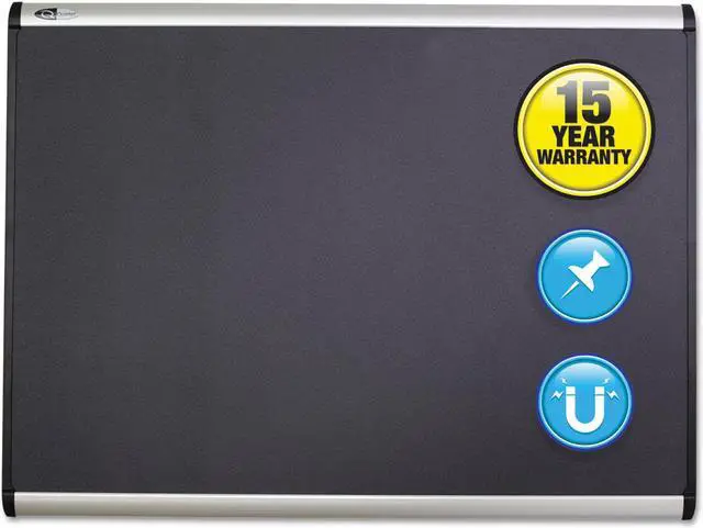 Alt view image 3 of 10 - Quartet Prestige Plus Magnetic Fabric Bulletin Board 72 x 48 Fiberboard/Plastic Frame MB547A
