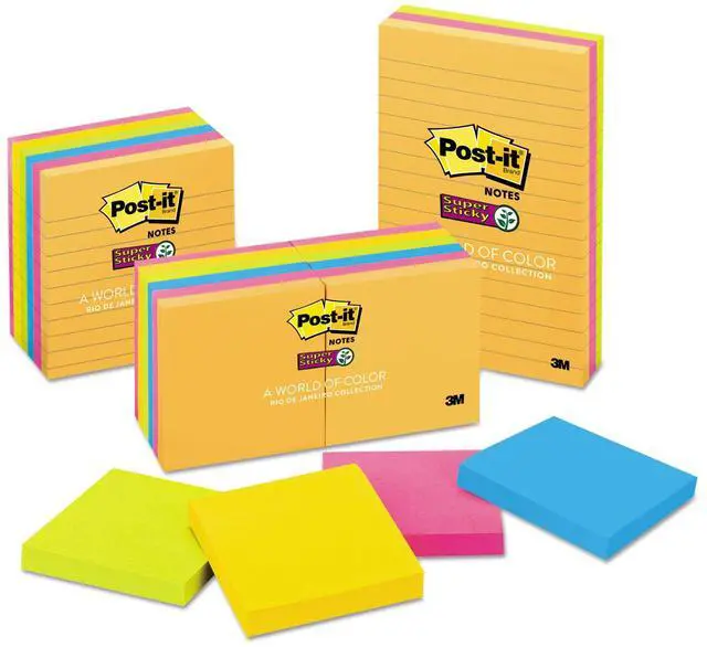 Alt view image 4 of 4 - 3M Post-it Super Sticky 4x6 RDJaniero Lined Notes