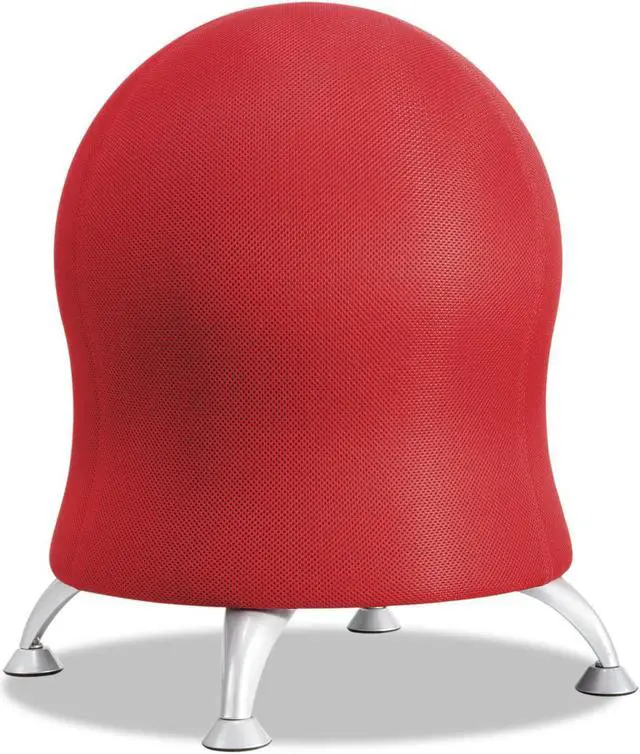 Alt view image 3 of 7 - Safco Zenergy Ball Chair 22 1/2" Diameter x 23" High Black/Silver 4750BL