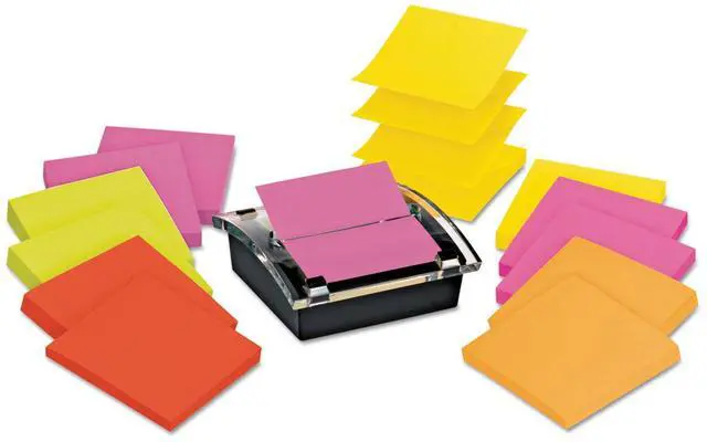 Main image of Pop-Up Dispenser Value Pack, 3 X 3, Black/clear