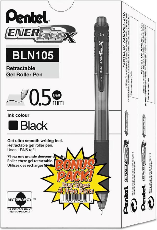 Pentel EnerGel X Black .7mm Retractable Gel Pen