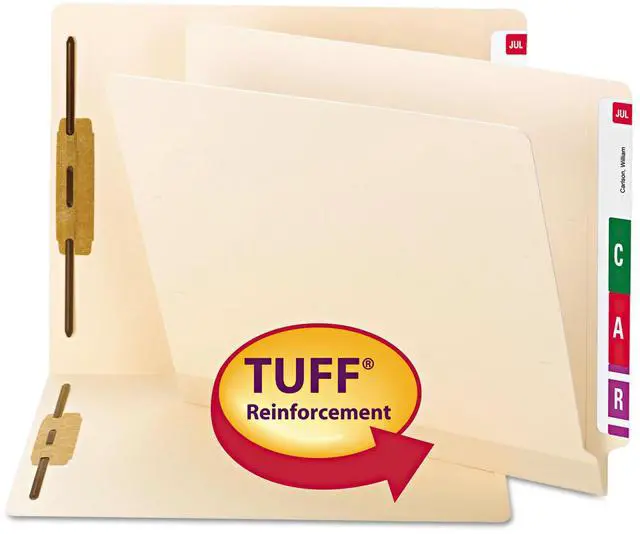Alt view image 7 of 7 - Smead TUFF Laminated End Tab Fastener Folder 34105