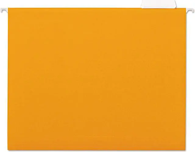 Main image of Hanging File Folder, 1/5 Tab, Letter, Orange, 25/bx