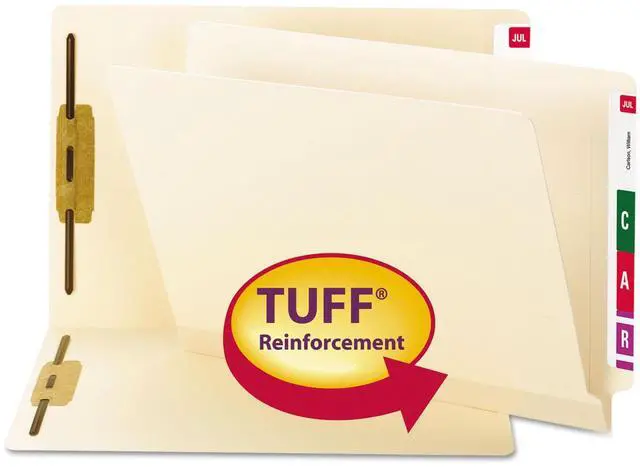 Alt view image 5 of 7 - Smead TUFF Laminated End Tab Fastener Folder 34105
