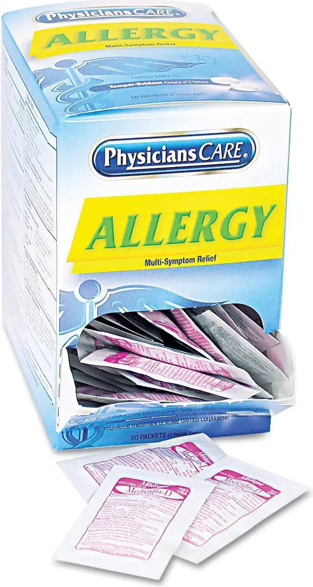 Main image of Allergy Antihistamine Medication, Two-Pack, 50 Packs/box