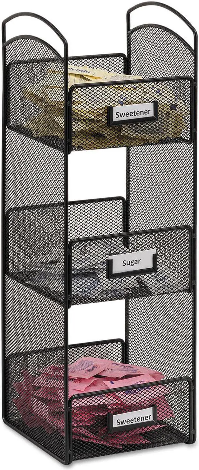 Alt view image 10 of 20 - Safco Onyx Mesh Cup and Lid Holder, Black-BL