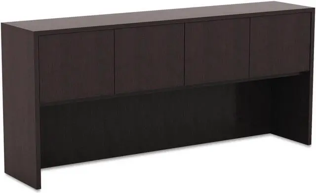 Main image of Alera Valencia Series Hutch with Doors, 58 7/8w x 15d x 35 1/2h, Mahogany